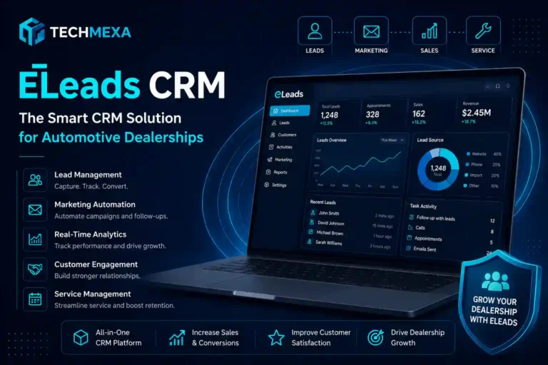 ELeads CRM platform dashboard