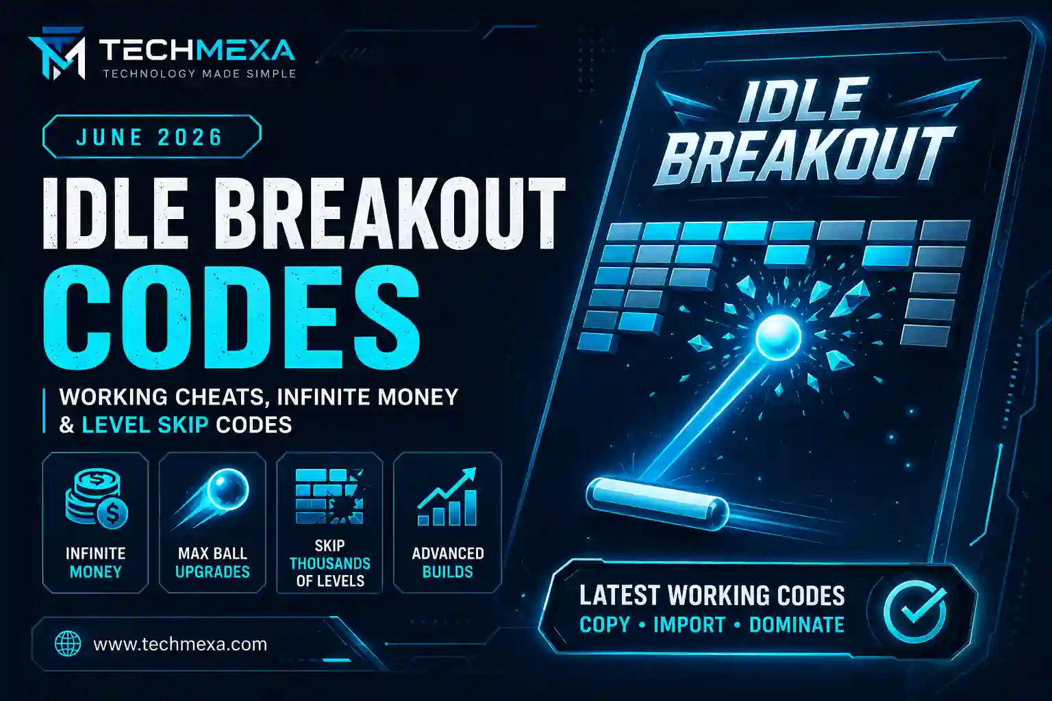 Idle Breakout Codes with Infinite Money and Level Skip Cheats