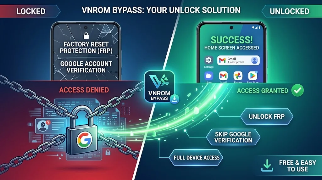 VNROM bypass and Android FRP recovery guide